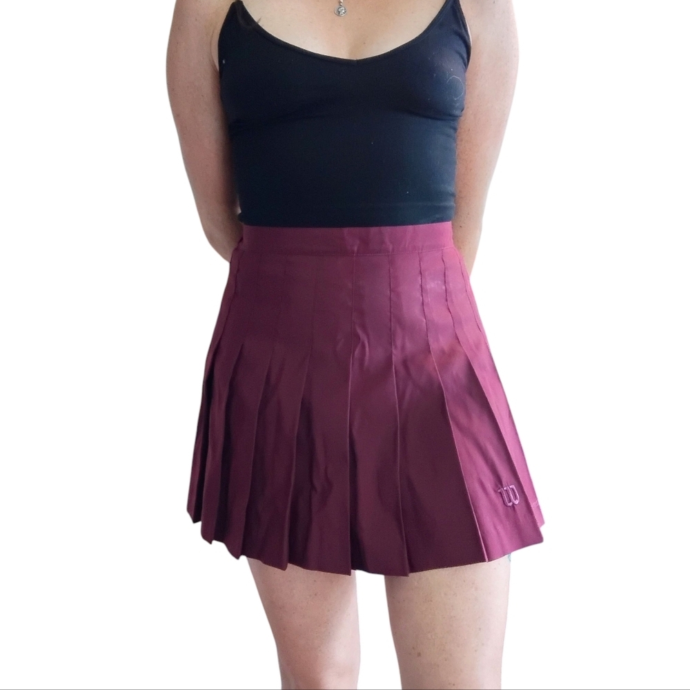 Vintage Wilson Tennis Skirt Womens 6‎ Burgundy Pickleball Preppy Collegiate